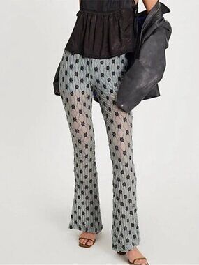 NWOT Free People Margo Overlay Lace Flare Pants